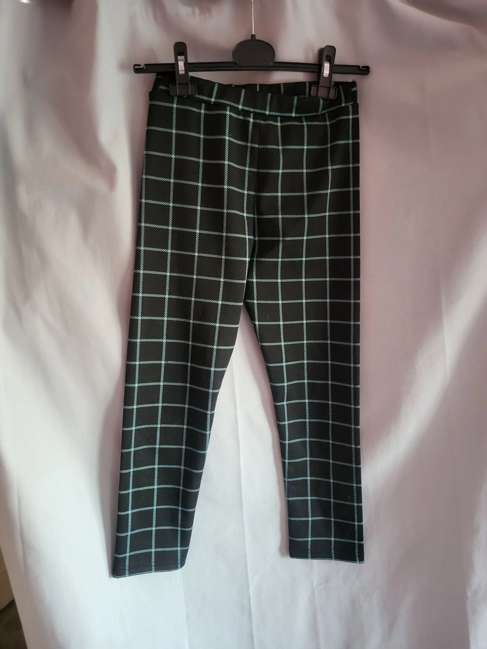 Pantalon à carreaux noir 